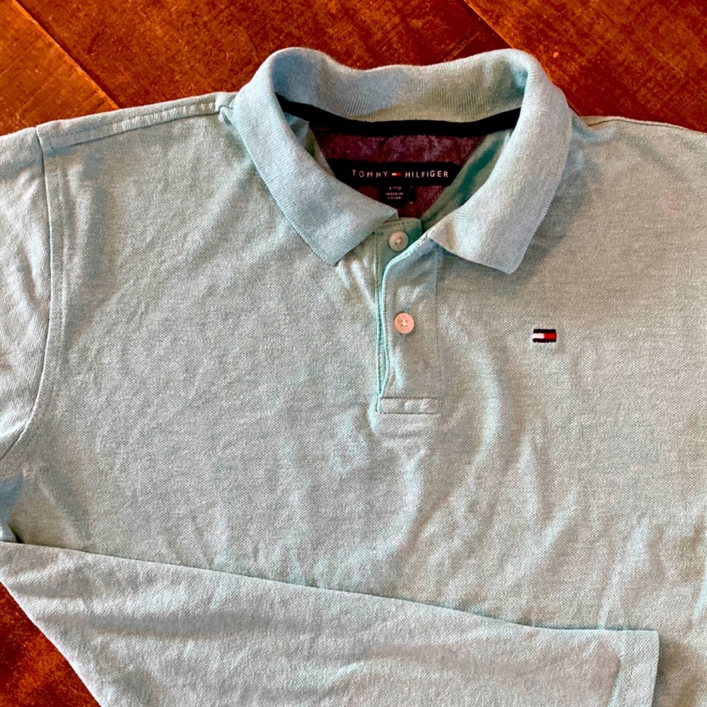 Tommy Hilfiger Mint Green Boys Polo Size XL